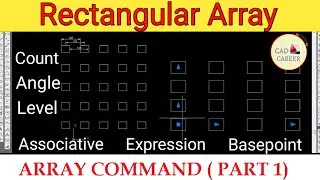 AutoCAD Rectangular Array | Array Command in AutoCAD (Part 1) | CAD CAREER