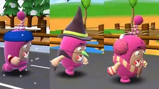 Oddbods Pirate Newt vs Christmas Newt vs Halloween Newt | Oddbods Turbo Run | Android Gameplay