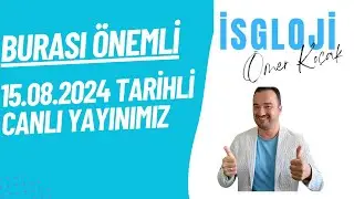 Yapıda İSG Kanalıyla Ortak Yaptığımız 15 08.2024 Tarihli Canlı Yayınımız