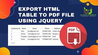Convert (Export) HTML Table to PDF file using jQuery | 