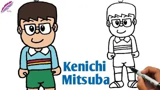 How to Draw Kenichi Mitsuba from Ninja Hattori | Cartoon Drawing Easy Step by Step | YaazhiniFineArt