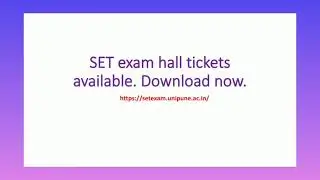 SET exam hall tickets| Savitribai Phule Pune University SET exam| #exam #entranceexam #pune