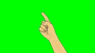Animated Hand Wagging Finger (no,no, gesture) ~ Green Screen Royalty Free Stock Footage