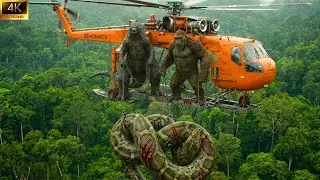 King Kong And Godzilla vs. The Giant Cobra Snake: Epic Battle in the Indian Jungle