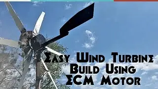 DIY wind turbine generator using HVAC ECM PMA BLOWER MOTOR. PAID $5 AT SCRAP YARD!