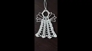 Płaski aniołek na szydełku - Flat crochet angel