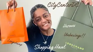 CityCenterDC Shopping Haul | Unboxing | Longchamp | Hermes | C&eacute;line + Me