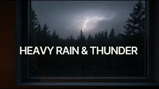 Thunderstorm Sounds for Deep Sleep | 4K Heavy Rain & Distant Thunder