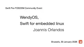 Swift for Embedded Linux with WendyOS