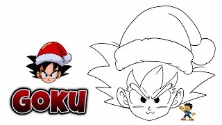 How to Draw CHRISTMAS GOKU #drawingvideo #goku #christmasdrawing 