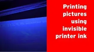 How to use invisible ink to print pictures, that glow under ultraviolet light ?