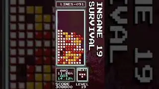 Insane Tetris Level 19 Survival #shorts