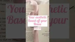 Your Aesthetic Based Off Your Name!