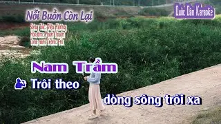 Karaoke Nỗi Buồn Còn Lại | Rumba | Tone Nam Trầm (Fm,Tp:100) | Quốc Dân Karaoke