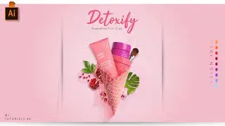 How to Create Beauty Products Poster - Illustrator Tutorials #8