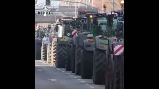 German farmers across the country are protesting. Rail workers have also joined the strike