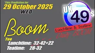 Uk49s Lunchtime Prediction 29 October 2025 | Uk49s Lunchtime Prediction For Today