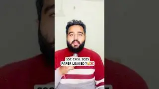 SSC CHSL PAPER LEAKED?😱😲| #sscchsl2025 #sscchsl #sscgd