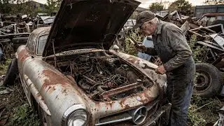 We Found a 1955 Mercedes-Benz 300SL Gullwing Buried Under Rust for $900&hellip; FULL ASMR REVIVAL