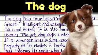 Paragraph on  Dog | Paragraph on dog in english | paragraph on my dog | essay on dog