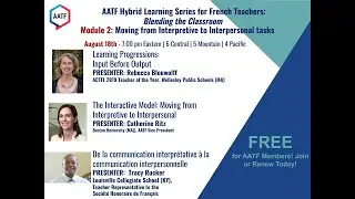 AATF Hybrid Learning Series: Session 2: Moving from Interpretive to Interpersonal Tasks
