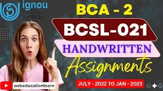 BCSL-021 | Handwritten Assignments| BCA- 2 | IGNOU BCA Assignments | 2022-2023 | #ignou  #bca #free
