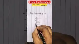 Prime Factorization of 100 #maths #math