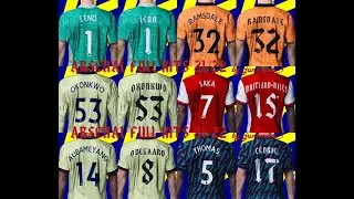 Arsenal full kits complete with cup name set font 21/22 for sider eFootball PES 2021 by junkman_!