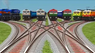 Train Crash Videos For Toddlers🥎| At Bumpy Forked Railways Tracks | steam train railroad