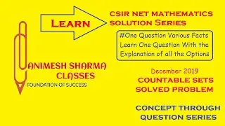Csir Net Mathematics Dec 2019 Solved Problems