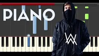 Alan Walker Routine piano midi tutorial sheet partitura cover app karaoke