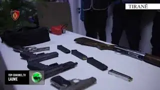 Top Channel/ Kapet arsenal arm&euml;sh n&euml; Tiran&euml;/ Arrestohen kat&euml;r persona, iu gjet&euml;n 3 automatik&euml; dhe...
