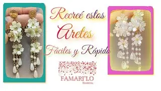 RECREANDO ARETES LARGOS DE BISUTERIA, FACILES Y RAPIDOS.