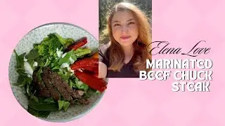 Marinated Beef Chuck Steak with Broccoli, Mini Roasted Peppers, and Homestyle Ranch Dressing Salad 🩷
