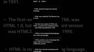 what is html?
