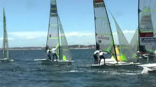 M&aelig;rkerunding 49'er VM Perth 2011