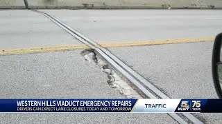 Western Hills Viaduct closing for emergency repairs after chunks of concrete fall