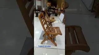 teakwood folding chairs @tobeutamaindonesia export custom #furniture #supplier #wood #cafe #chair