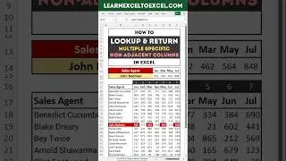 Excel Pro Tricks: Lookup and Return Multiple Specific Non-Adjacent Columns in Excel - INDEX & XMATCH