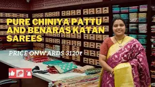 Pure chiniya pattu sarees and benaras Katan sarees || price onwards 3120₹ ||@PoornimaPrints
