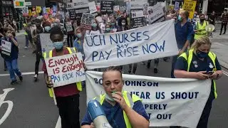 NHS protests take place across Britain