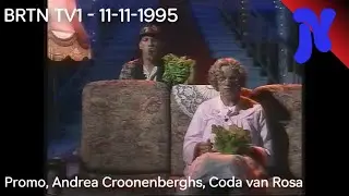 BRTN TV1 - Promo, afkondiging Andrea Croonenberghs, Coda van Rosa (11-11-1995)