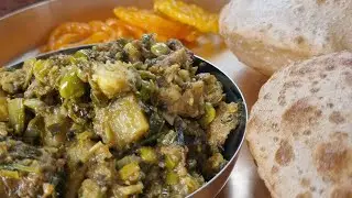 Winter special mummy की traditional recipe से Undhiyu और fuli fuli puri 😋👌 #shorts #food #recipe 