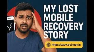 My Lost Mobile Recovery Story | How I Found My Phone Using CEIR Portal | Being OG Siva