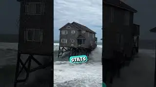 This House is About to Collapse Because of Massive Waves 😳 #shorts