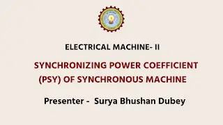Electrical Machine - II | Synhronizing Power Coefficient (PSY) of Synchronous Machine