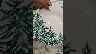 Green Pine Tree Dinnerware is back at Dollar Tree #dollartree  #elegant #dinner