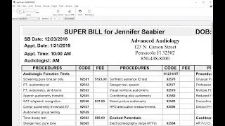 Superbill Customization