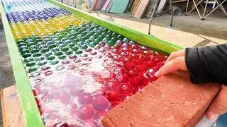 Rainbow Marble Run ☆ 4-meter Clear Pipe & 3-Level Wooden Water Slide