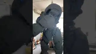 The mobility test of the StarCaft marine armor